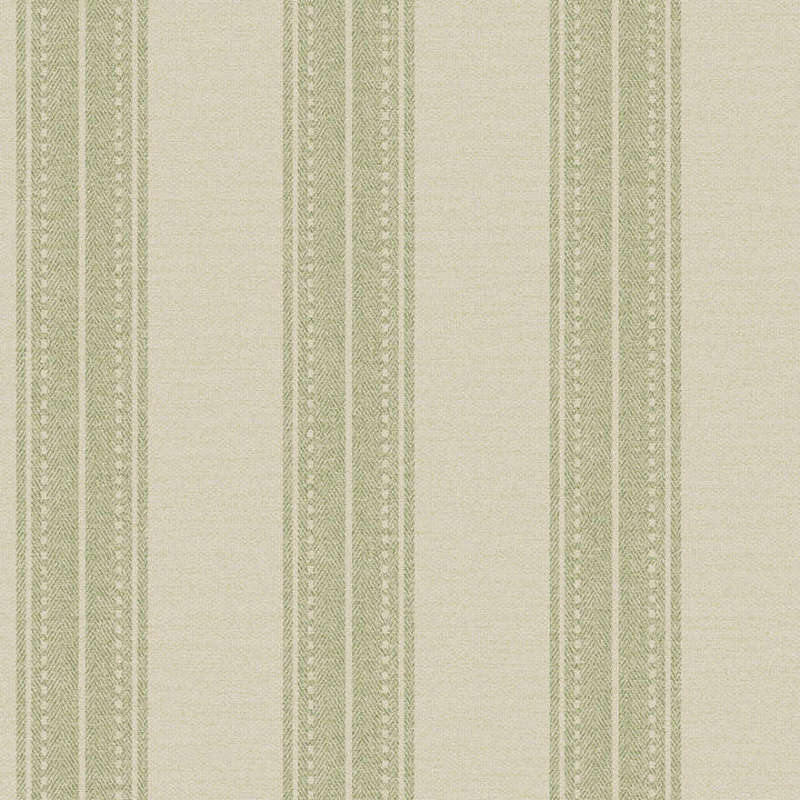 Sample - Yuste Stripe Wallpaper - Sage