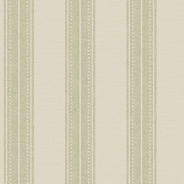 Sample - Yuste Stripe Wallpaper - Sage