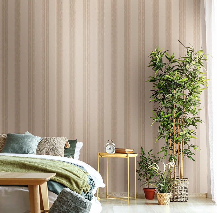 Yuste Stripe Wallpaper - Coral