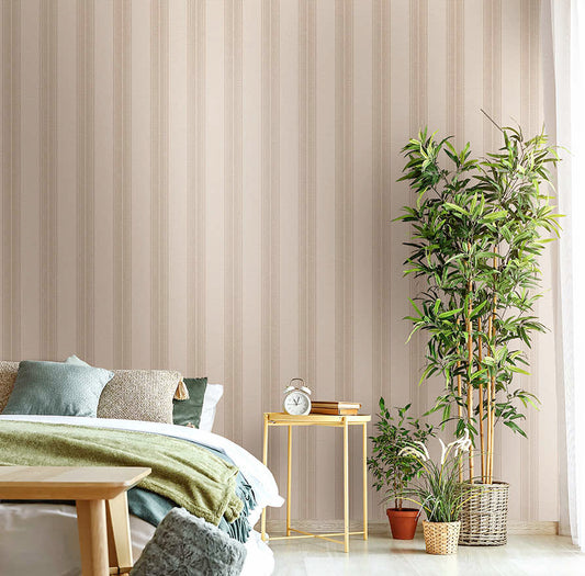 Yuste Stripe Wallpaper - Coral