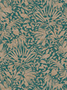 Subtle Leaf Wallpaper - Green/Copper - Last Roll