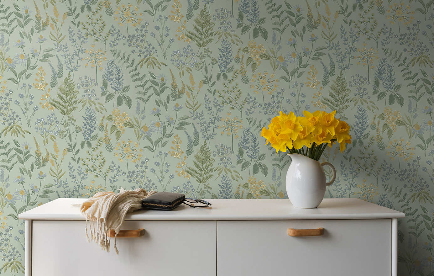 Calvert Meadows Wallpaper - Blue