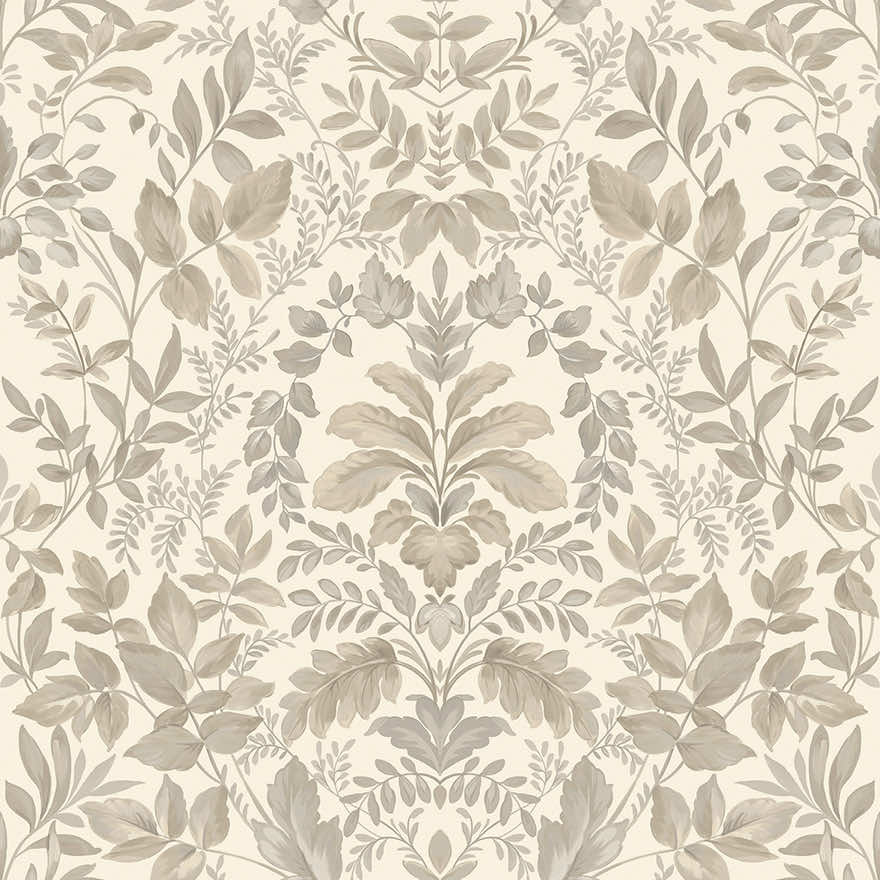 Sample - Tavira - Leafy Wonderland Wallpaper - Beige