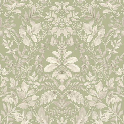 Tavira - Leafy Wonderland Wallpaper - Sage