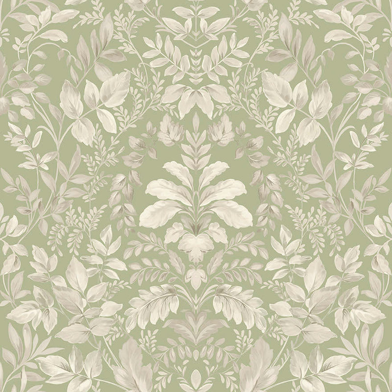 Tavira - Leafy Wonderland Wallpaper - Sage