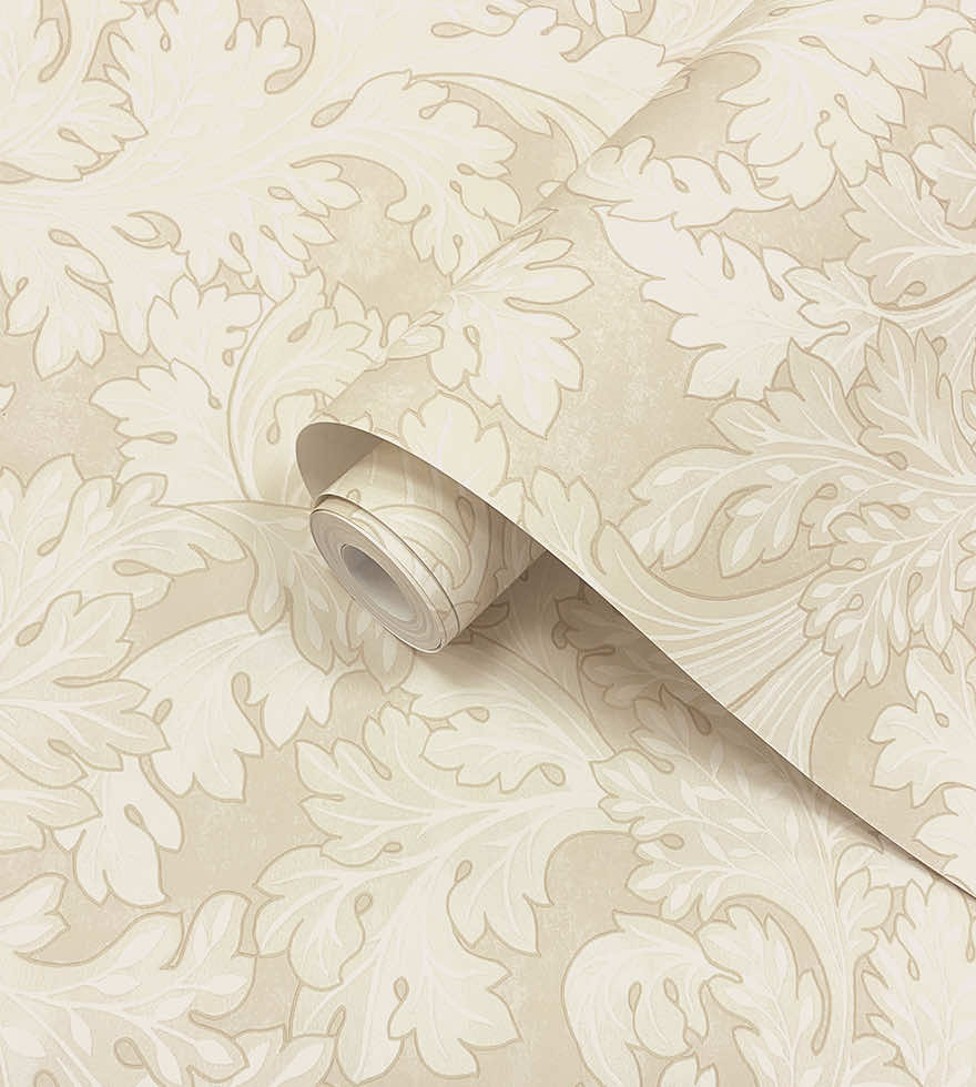 Forenza - Ornate Leaves Wallpaper - Cream