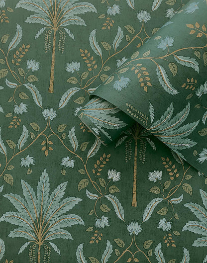 Ariara - Palm Trellis - Wallpaper - Green