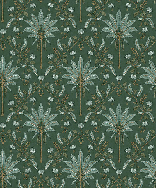 Ariara - Palm Trellis - Wallpaper - Green