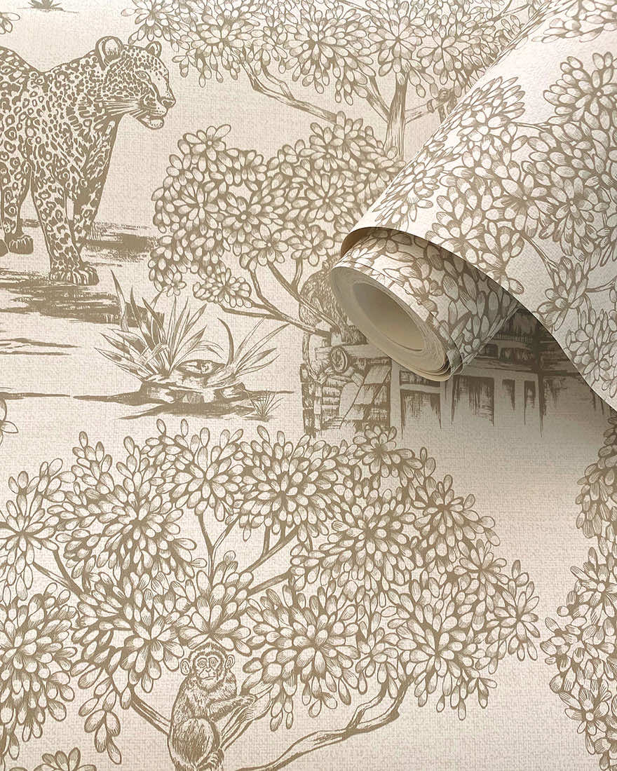 Samar - Metalic Forrest Wallpaper - Neutral