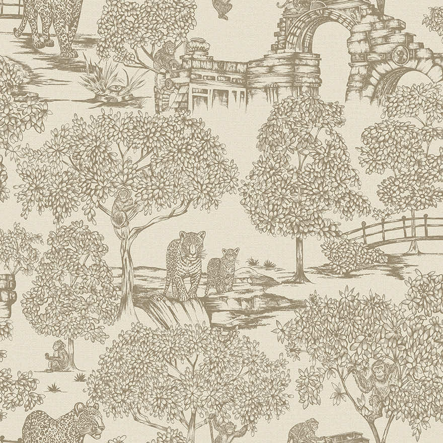 Sample – Samar – Metallic Forest Wallpaper – Neutral