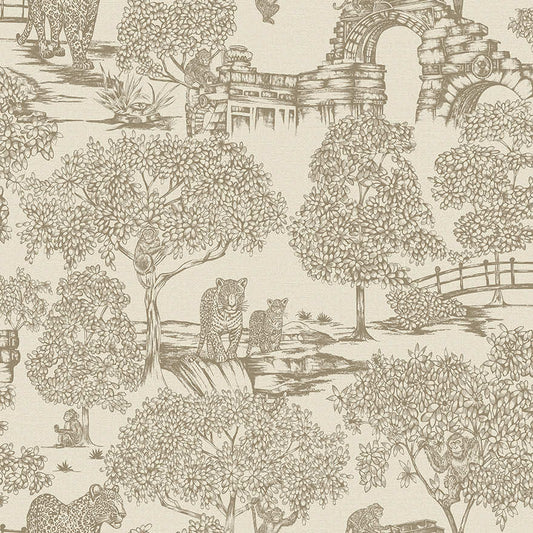 Samar - Metalic Forrest Wallpaper - Neutral