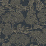 Samar - Metallic Forest Wallpaper - Navy