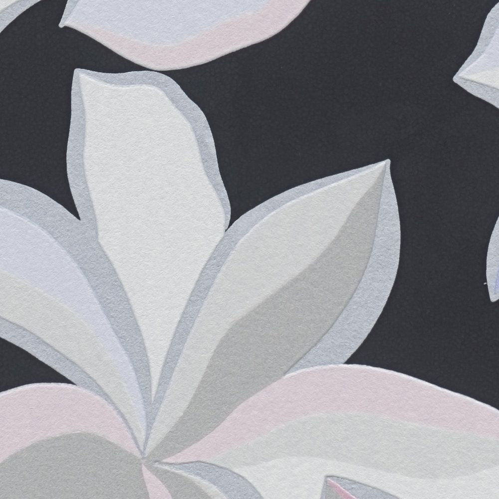 Daisy Days Wallpaper - House of Turnowsky - Black/Silver