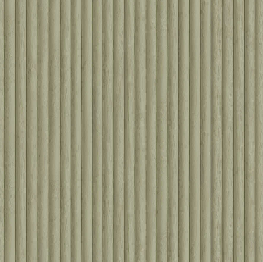 Teak - Wood Panel Wallpaper - Sage