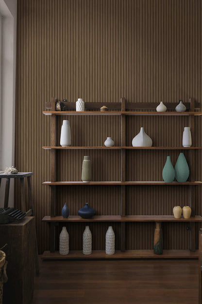 Teak - Wood Panel Wallpaper - Natural