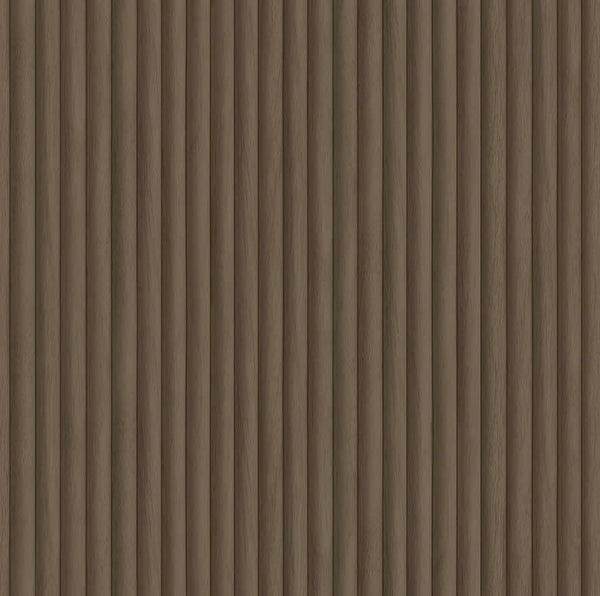 Sample - Teak - wood panel wallpaper-Natural