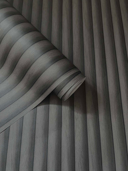 Teak - Wood Panel Wallpaper - Charcoal