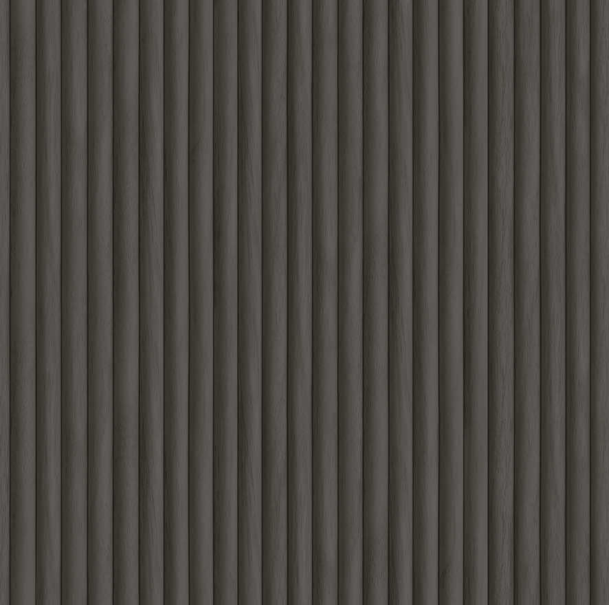 Teak - Wood Panel Wallpaper - Charcoal
