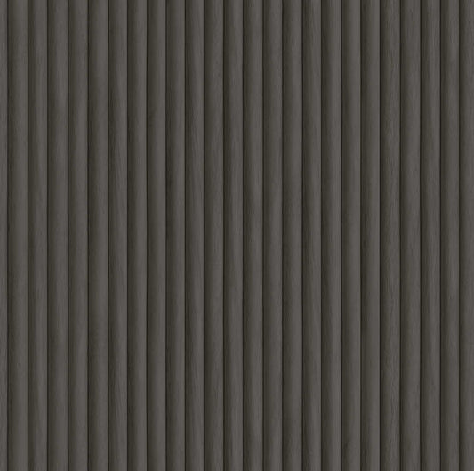 Teak - Wood Panel Wallpaper - Charcoal