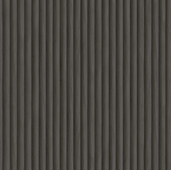 Sample - Teak - Wood Panel Wallpaper - Charcoal