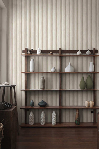 Teak - Wood Panel Wallpaper - Cream