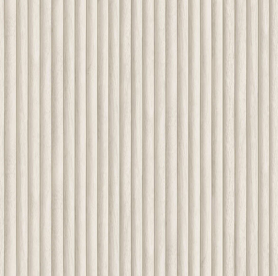 Teak - Wood Panel Wallpaper - Cream