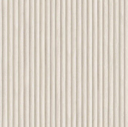 Teak - Wood Panel Wallpaper - Cream