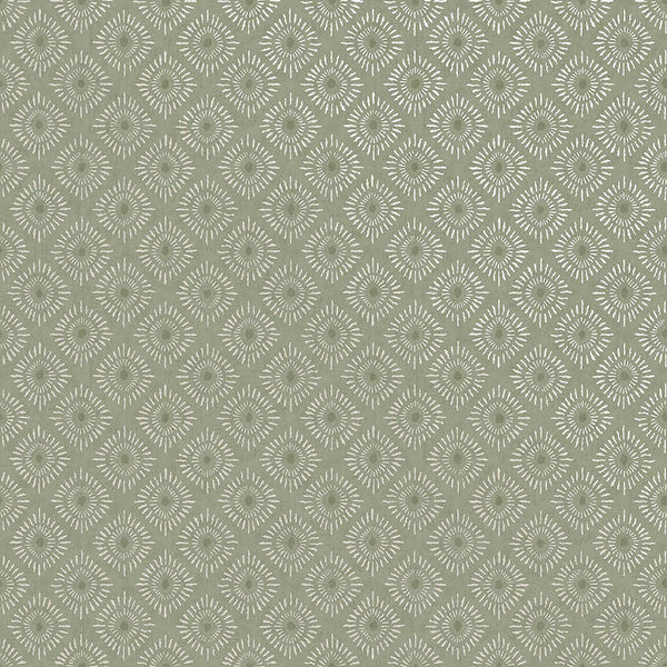 Sample - Sunstone - soft geometric wallpaper-Sage