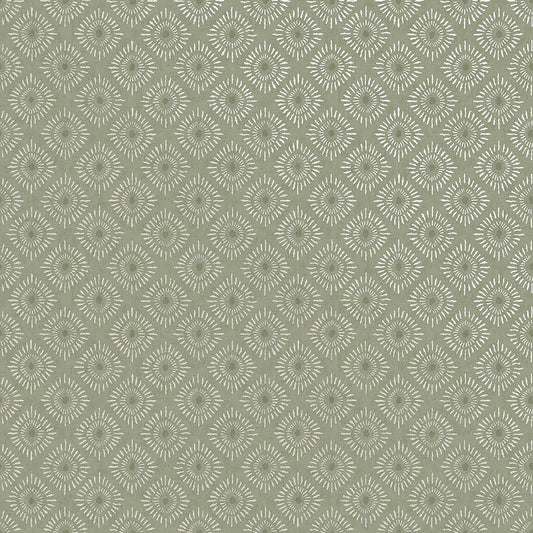 Sunstone - Soft Geometric Wallpaper - Sage