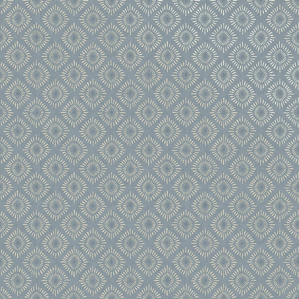 Sample - Sunstone - soft geometric wallpaper-Blue