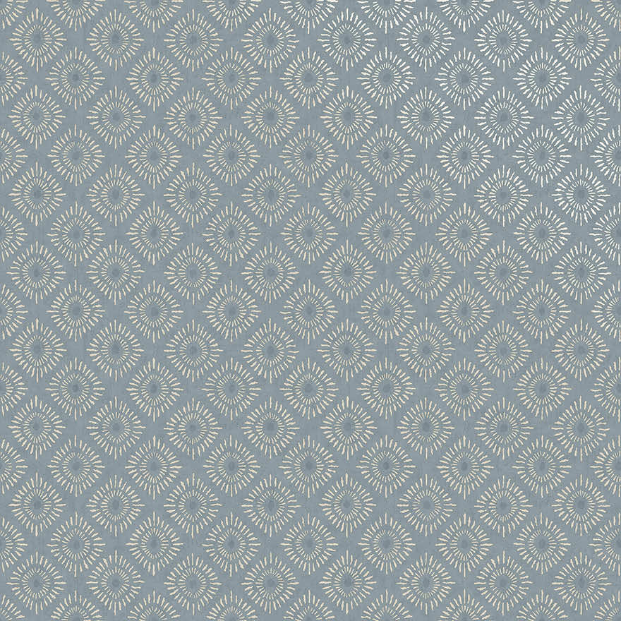 Sunstone - Soft Geometric Wallpaper - Blue