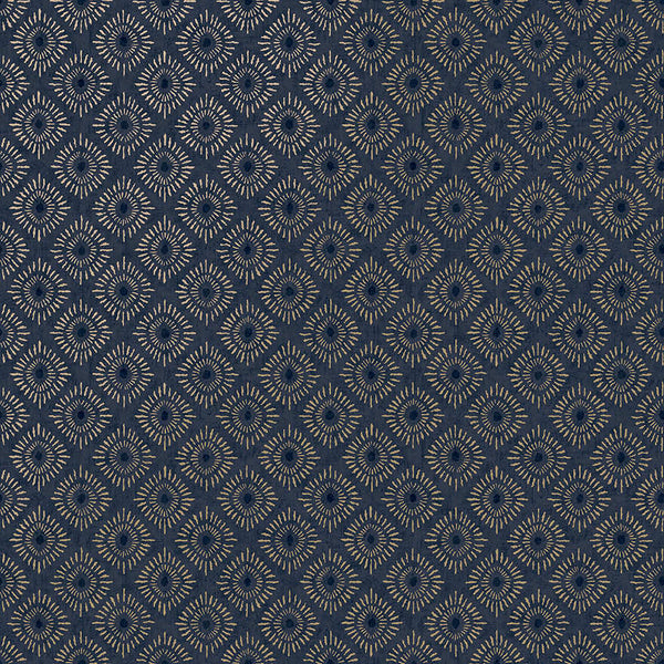 Sample - Sunstone - soft geometric wallpaper-Navy