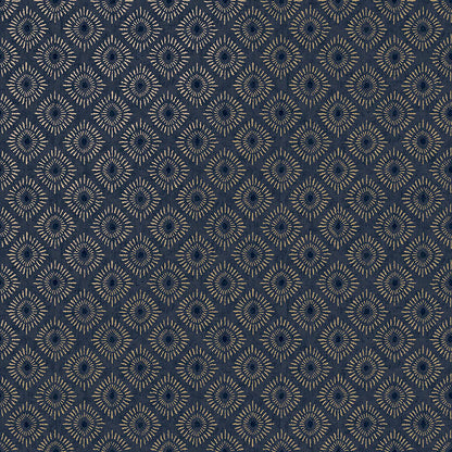 Sunstone - Soft Geometric Wallpaper - Navy