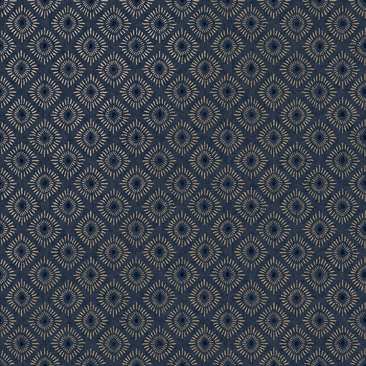 Sunstone - Soft Geometric Wallpaper - Navy