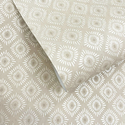 Sunstone - Soft Geometric Wallpaper - Cream