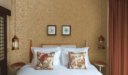 Ajanta - Metallic Copper Gold - Wallpaper