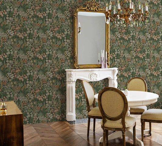 Lysandra Wallpaper - Emerald Green