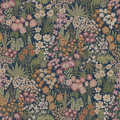 Lysandra Wallpaper - Navy Multi