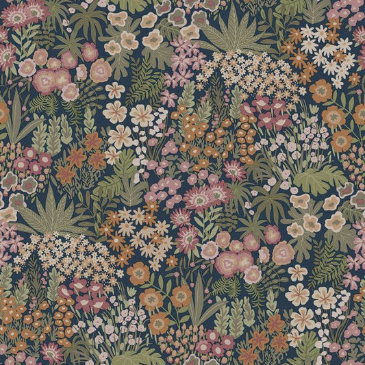 Lysandra Wallpaper - Navy Multi