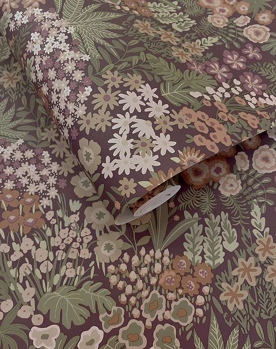 Lysandra Wallpaper - Mulberry