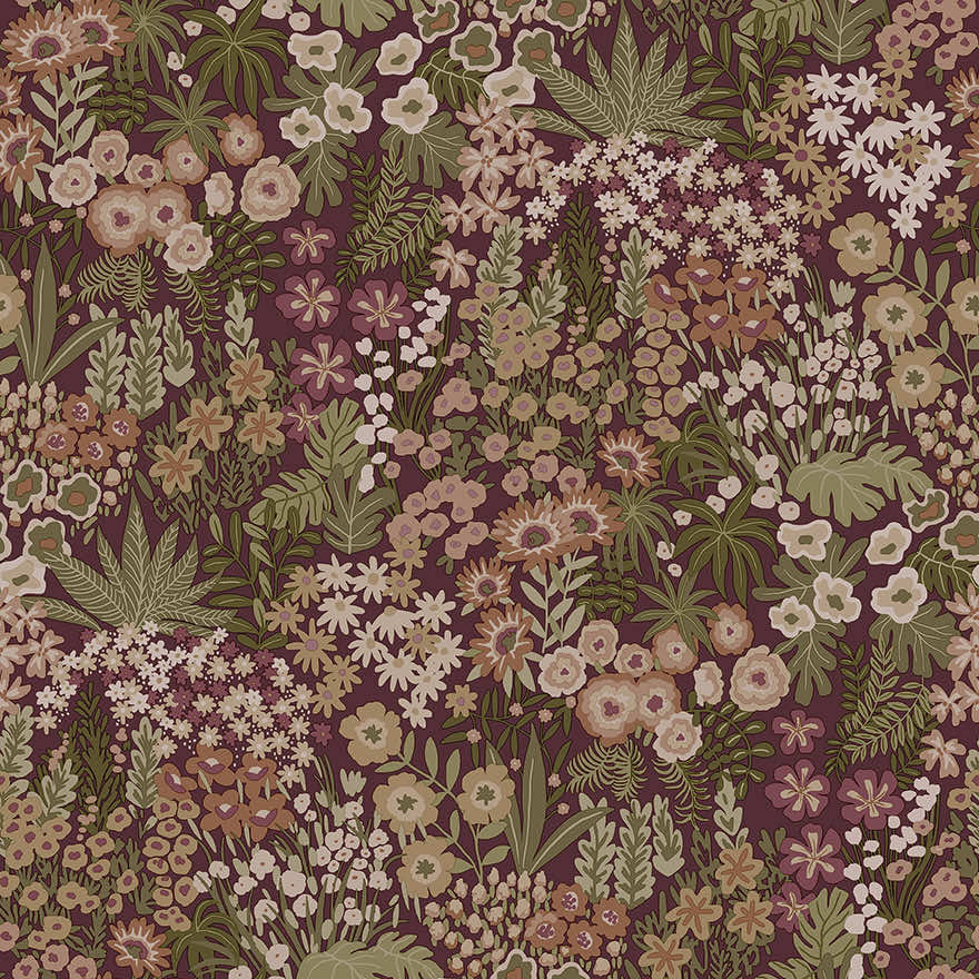 Sample - Lysandra Wallpaper - Mulberry