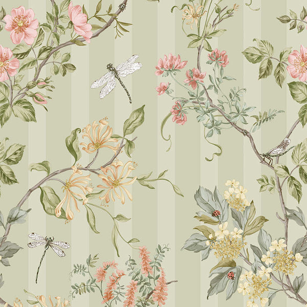 Sample - Camberley Wallpaper - Sage