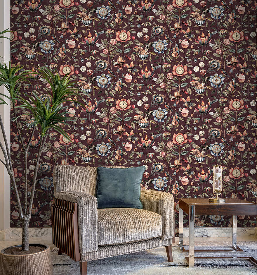 Elysium Wallpaper - Mulberry
