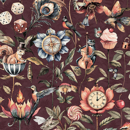 Elysium Wallpaper - Mulberry