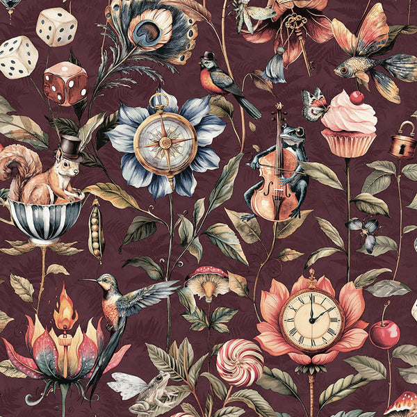 Sample - Elysium Wallpaper - Mulberry