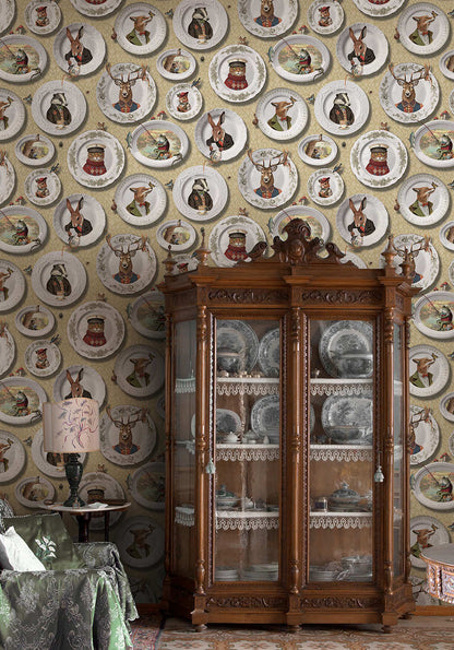 Tales of the Manor - Fun Animal Wallpaper - Ochre