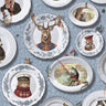 Tales of the Manor - Fun Animal Wallpaper - Blue