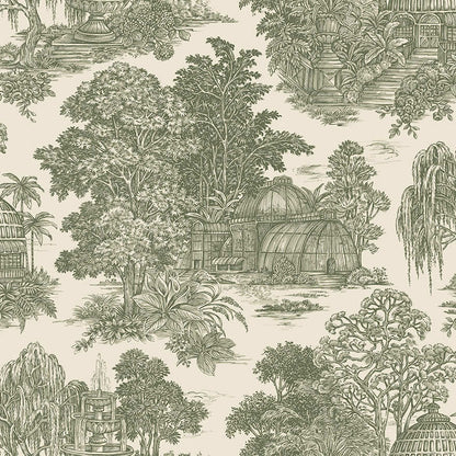 Blenheim Toile Wallpaper - Green