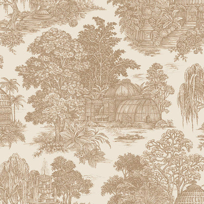 Blenheim Toile Wallpaper - Rust