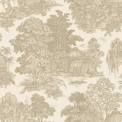 Blenheim Toile Wallpaper - Cream